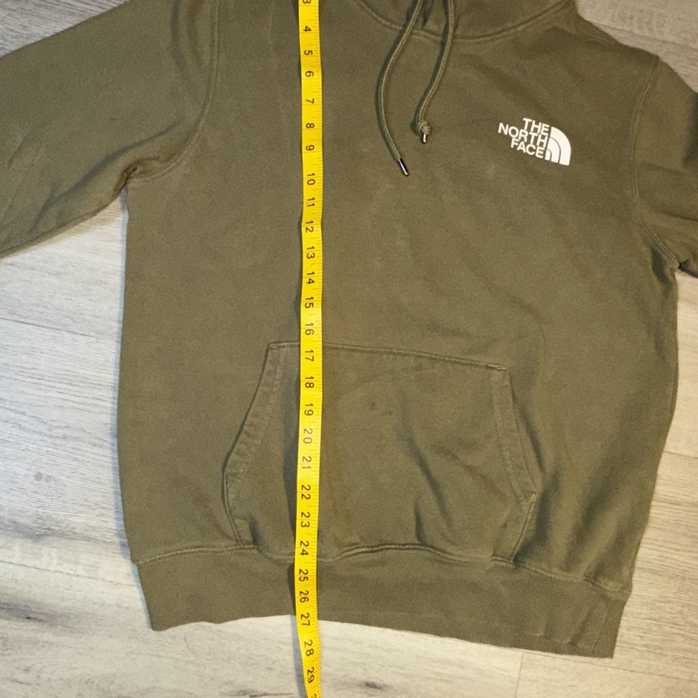 The North Face Logo Hoodie Men's M‎ Olive Green Pullover - Picture 7 of 8